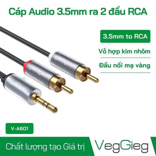 Cáp Audio 3.5mm ra 2 đầu RCA - V-A603 - Dài 5m