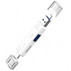 Đầu đọc thẻ - Reader OTG Smart 3in1 USB/MicroUSB/Type-C (MicroSD)