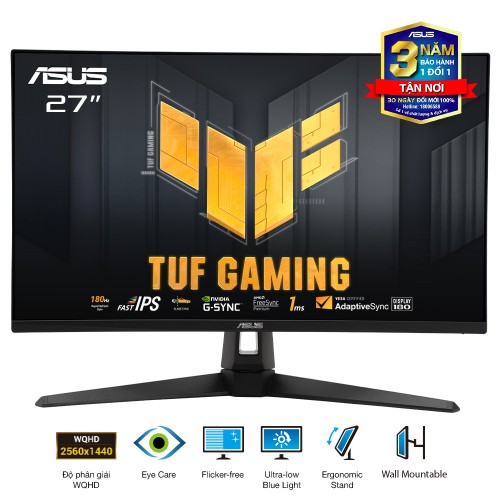 Màn hình ASUS TUF Gaming VG249Q3A | 23.8 inch, Full HD, IPS, 180Hz, 1ms, phẳng