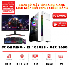 Trọn bộ PC H510 CPU i3 10105F VGA 1650 LCD 27 inch 75Hz