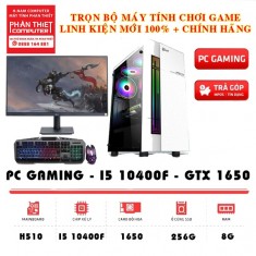 Trọn bộ PC H510 CPU i5 10400F VGA 1650 LCD 24 inch 75Hz